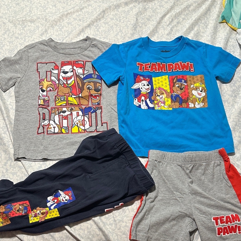 Paw Patrol Kids Tee & Shorts Set - Blue & Gray